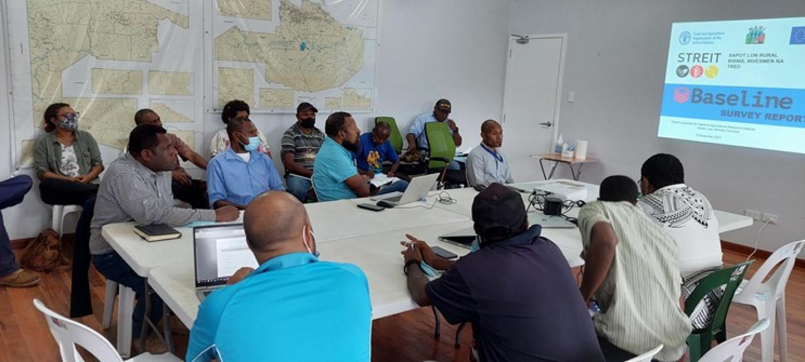 Validation Workshop held at the EU-STREIT PNG Programme’s Office in Wewak, East Sepik Province. Papua New Guinea.