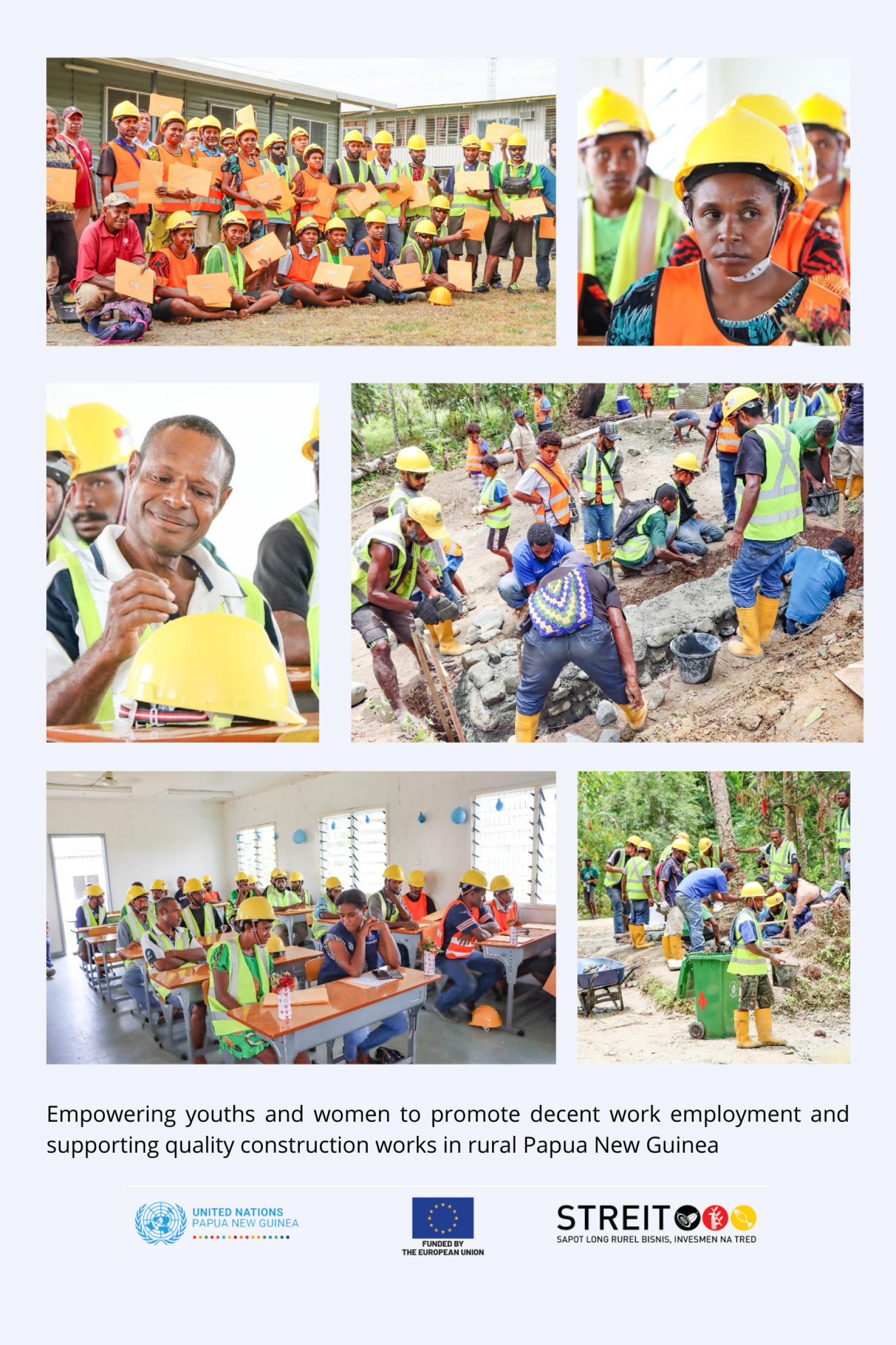 Empowering youths and women to promote decent work employment and supporting quality construction works in rural Papua New Guinea  