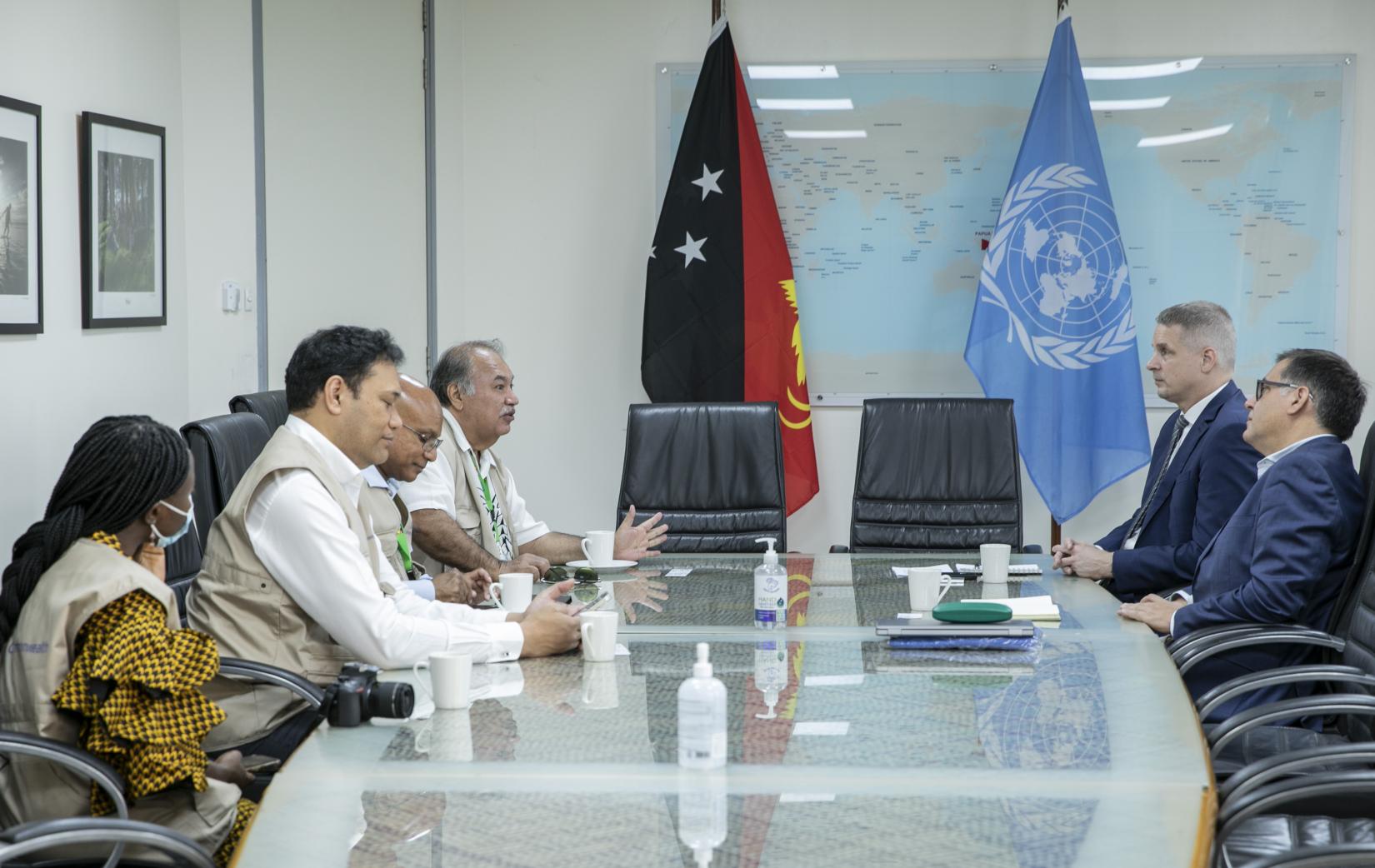 UN Resident Coordinator a.i. Mr. Dirk Wagener, met with the Commonwealth Secretariat Observer Group that is currently in Papua New Guinea to observe the 2022 General Elections. 