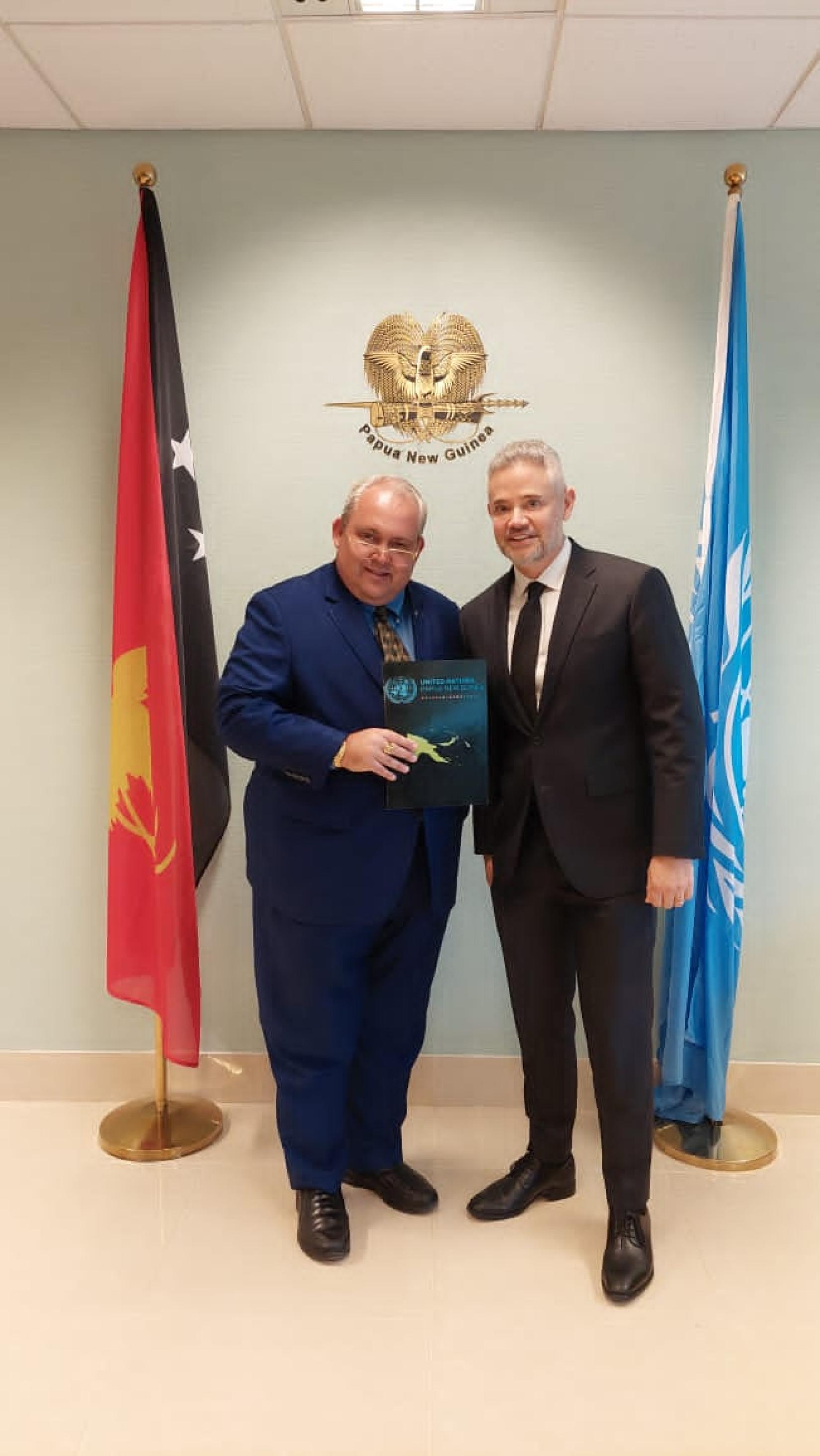 NEWLY APPOINTED UNITED NATIONS RESIDENT COORDINATOR MR. RICHARD STEPHEN HOWARD PRESENTS CREDENTIALS