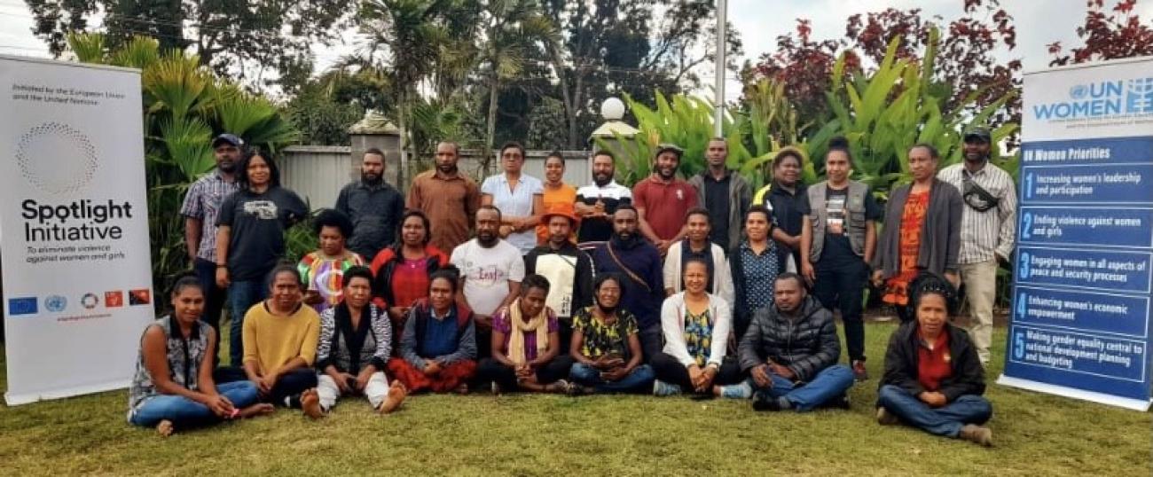TOT participants in a group photo after the training in Goroka.